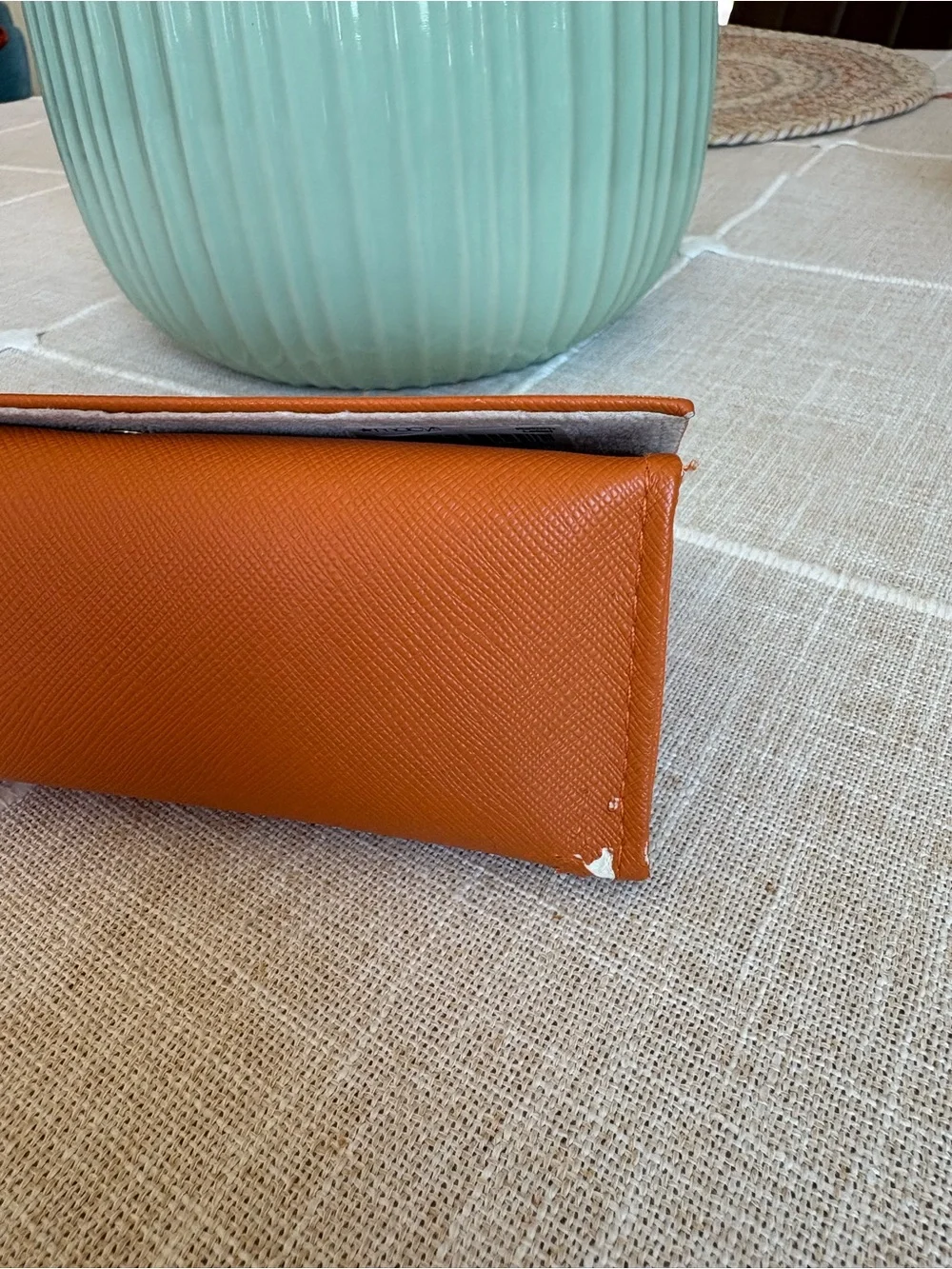 Tory Burch Orange Eyeglasses Case & Pouch